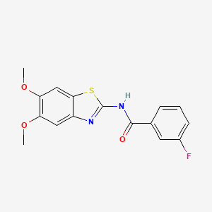 N-(5,6-dimethoxybenzo[d]thiazol-2-yl)-3-fluorobenzamide