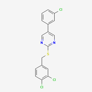 5-(3-Chlorophenyl)-2-[(3,4-dichlorobenzyl)sulfanyl]pyrimidine
