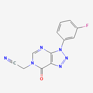 2-[3-(3-Fluorophenyl)-7-oxotriazolo[4,5-d]pyrimidin-6-yl]acetonitrile