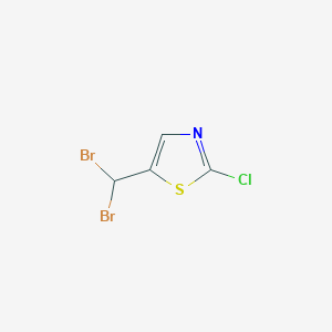 molecular formula C4H2Br2ClNS B2574619 2-Chloro-5-(dibromomethyl)-1,3-thiazole CAS No. 2092310-61-5