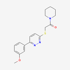 molecular formula C18H21N3O2S B2574629 2-[6-(3-Methoxyphenyl)pyridazin-3-yl]sulfanyl-1-piperidin-1-ylethanone CAS No. 872695-25-5