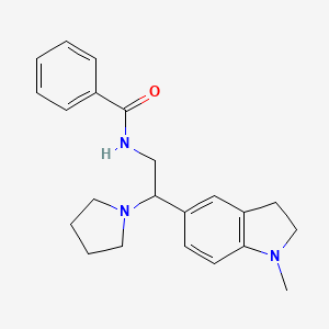 N-(2-(1-methylindolin-5-yl)-2-(pyrrolidin-1-yl)ethyl)benzamide