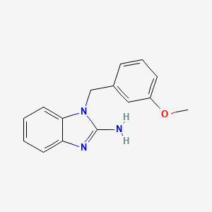 molecular formula C15H15N3O B2574637 1-[(3-methoxyphenyl)methyl]-1H-1,3-benzodiazol-2-amine CAS No. 141472-91-5