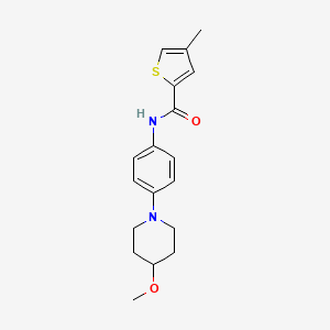 molecular formula C18H22N2O2S B2574640 N-(4-(4-methoxypiperidin-1-yl)phenyl)-4-methylthiophene-2-carboxamide CAS No. 1448050-13-2