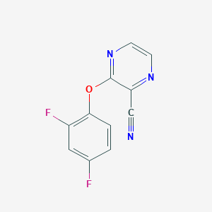 molecular formula C11H5F2N3O B2574643 3-(2,4-Difluorophenoxy)pyrazine-2-carbonitrile CAS No. 303146-93-2