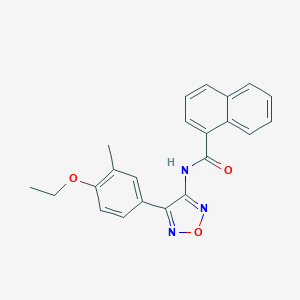 molecular formula C22H19N3O3 B257465 N-[4-(4-ethoxy-3-methylphenyl)-1,2,5-oxadiazol-3-yl]-1-naphthamide 