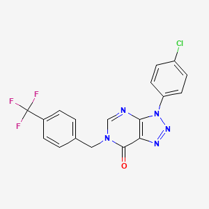 3-(4-Chlorophenyl)-6-[[4-(trifluoromethyl)phenyl]methyl]triazolo[4,5-d]pyrimidin-7-one