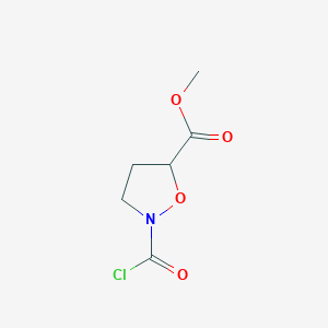 molecular formula C6H8ClNO4 B2574665 Methyl 2-(carboxy)-1,2-oxazolidine-5-carboxylate CAS No. 2230798-88-4