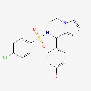2-((4-Chlorophenyl)sulfonyl)-1-(4-fluorophenyl)-1,2,3,4-tetrahydropyrrolo[1,2-a]pyrazine