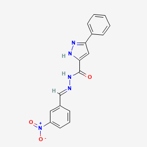 (E)-N'-(3-nitrobenzylidene)-3-phenyl-1H-pyrazole-5-carbohydrazide