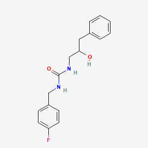 molecular formula C17H19FN2O2 B2574683 1-(4-Fluorobenzyl)-3-(2-hydroxy-3-phenylpropyl)urea CAS No. 1351584-56-9