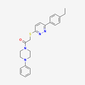 2-[6-(4-Ethylphenyl)pyridazin-3-yl]sulfanyl-1-(4-phenylpiperazin-1-yl)ethanone