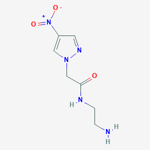 molecular formula C7H11N5O3 B2574687 N-(2-aminoethyl)-2-(4-nitro-1H-pyrazol-1-yl)acetamide CAS No. 925146-10-7