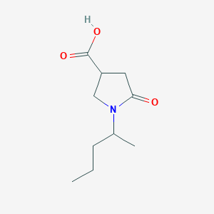 molecular formula C10H17NO3 B2574696 5-Oxo-1-(pentan-2-yl)pyrrolidine-3-carboxylic acid CAS No. 845546-22-7