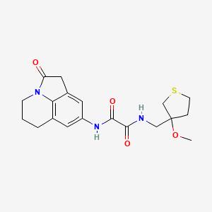 N1-((3-methoxytetrahydrothiophen-3-yl)methyl)-N2-(2-oxo-2,4,5,6-tetrahydro-1H-pyrrolo[3,2,1-ij]quinolin-8-yl)oxalamide