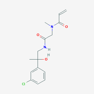 molecular formula C15H19ClN2O3 B2574723 N-[2-[[2-(3-Chlorophenyl)-2-hydroxypropyl]amino]-2-oxoethyl]-N-methylprop-2-enamide CAS No. 2361898-23-7
