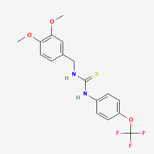 molecular formula C17H17F3N2O3S B2574725 N-(3,4-dimethoxybenzyl)-N'-[4-(trifluoromethoxy)phenyl]thiourea CAS No. 1119391-84-2