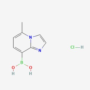 molecular formula C8H10BClN2O2 B2574731 {5-Methylimidazo[1,2-a]pyridin-8-yl}boronic acid hydrochloride CAS No. 2377611-25-9
