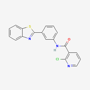 molecular formula C19H12ClN3OS B2574732 N-(3-Benzothiazol-2-yl-phenyl)-2-chloro-nicotinamide CAS No. 586982-49-2