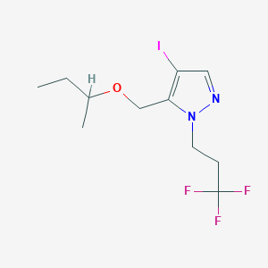 molecular formula C11H16F3IN2O B2574741 5-(sec-butoxymethyl)-4-iodo-1-(3,3,3-trifluoropropyl)-1H-pyrazole CAS No. 1856024-04-8