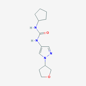 1-cyclopentyl-3-(1-(tetrahydrofuran-3-yl)-1H-pyrazol-4-yl)urea