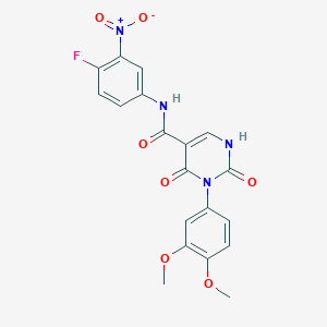 3-(3,4-dimethoxyphenyl)-N-(4-fluoro-3-nitrophenyl)-2,4-dioxo-1,2,3,4-tetrahydropyrimidine-5-carboxamide