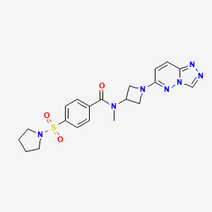 N-(1-([1,2,4]triazolo[4,3-b]pyridazin-6-yl)azetidin-3-yl)-N-methyl-4-(pyrrolidin-1-ylsulfonyl)benzamide