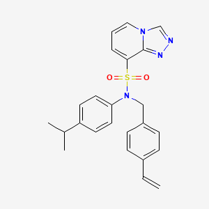 molecular formula C24H24N4O2S B2574757 N-(4-isopropylphenyl)-N-(4-vinylbenzyl)[1,2,4]triazolo[4,3-a]pyridine-8-sulfonamide CAS No. 1251605-54-5