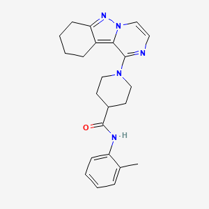 N-(2-Methylphenyl)-1-(7,8,9,10-tetrahydropyrazino[1,2-b]indazol-1-yl)piperidine-4-carboxamide