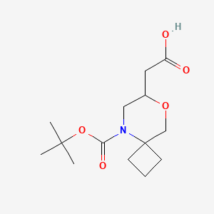 2-[5-[(2-Methylpropan-2-yl)oxycarbonyl]-8-oxa-5-azaspiro[3.5]nonan-7-yl]acetic acid