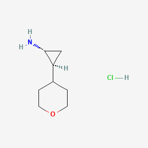 molecular formula C8H16ClNO B2574768 (1R,2S)-2-(oxan-4-yl)cyclopropan-1-amine hydrochloride CAS No. 2089246-43-3