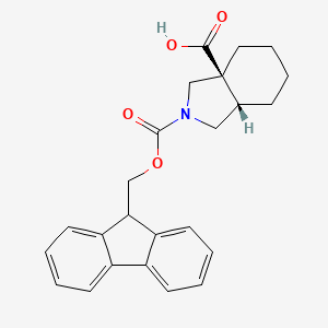 (3As,7aS)-2-(9H-fluoren-9-ylmethoxycarbonyl)-3,4,5,6,7,7a-hexahydro-1H-isoindole-3a-carboxylic acid