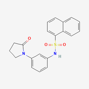 molecular formula C20H18N2O3S B2574772 N-[3-(2-oxopyrrolidin-1-yl)phenyl]naphthalene-1-sulfonamide CAS No. 941872-15-7