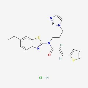 (E)-N-(3-(1H-imidazol-1-yl)propyl)-N-(6-ethylbenzo[d]thiazol-2-yl)-3-(thiophen-2-yl)acrylamide hydrochloride