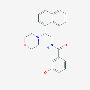 molecular formula C24H26N2O3 B2574781 3-methoxy-N-(2-morpholino-2-(naphthalen-1-yl)ethyl)benzamide CAS No. 941870-51-5
