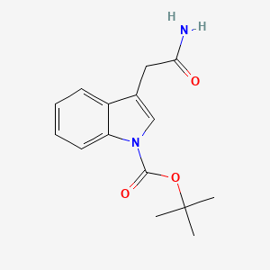 molecular formula C15H18N2O3 B2574786 1-tert-Butoxycarbonyl-1H-indole-3-acetamide CAS No. 872404-91-6