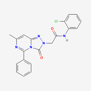 molecular formula C20H16ClN5O2 B2574792 N-(2-chlorophenyl)-2-(7-methyl-3-oxo-5-phenyl[1,2,4]triazolo[4,3-c]pyrimidin-2(3H)-yl)acetamide CAS No. 1251683-87-0