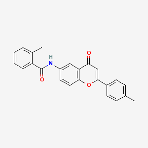 molecular formula C24H19NO3 B2574794 2-甲基-N-[2-(4-甲苯基)-4-氧代-4H-色满-6-基]苯甲酰胺 CAS No. 923210-72-4