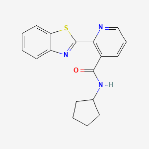 2-(1,3-benzothiazol-2-yl)-N-cyclopentylpyridine-3-carboxamide