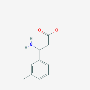 molecular formula C14H21NO2 B2574803 Tert-butyl 3-amino-3-(3-methylphenyl)propanoate CAS No. 2248311-94-4