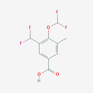 molecular formula C10H8F4O3 B2574831 4-(Difluoromethoxy)-3-(difluoromethyl)-5-methylbenzoic acid CAS No. 2248401-43-4