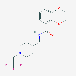 molecular formula C17H21F3N2O3 B2574833 N-{[1-(2,2,2-trifluoroethyl)piperidin-4-yl]methyl}-2,3-dihydro-1,4-benzodioxine-5-carboxamide CAS No. 2093740-45-3