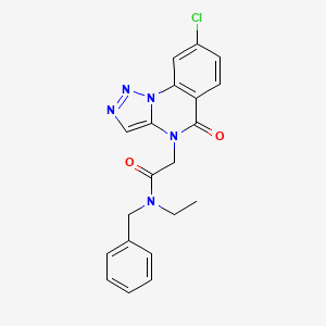molecular formula C20H18ClN5O2 B2574837 N-benzyl-2-(8-chloro-5-oxo[1,2,3]triazolo[1,5-a]quinazolin-4(5H)-yl)-N-ethylacetamide CAS No. 898418-94-5