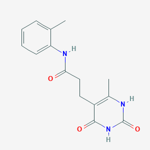 molecular formula C15H17N3O3 B2574851 3-(6-methyl-2,4-dioxo-1,2,3,4-tetrahydropyrimidin-5-yl)-N-(o-tolyl)propanamide CAS No. 1105229-27-3