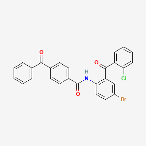 4-Benzoyl-N-[4-bromo-2-(2-chlorobenzoyl)phenyl]benzamide