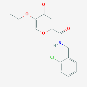 N-(2-chlorobenzyl)-5-ethoxy-4-oxo-4H-pyran-2-carboxamide