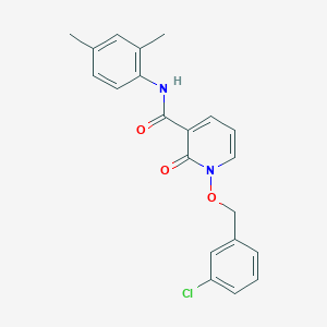 molecular formula C21H19ClN2O3 B2574864 1-((3-chlorobenzyl)oxy)-N-(2,4-dimethylphenyl)-2-oxo-1,2-dihydropyridine-3-carboxamide CAS No. 852365-30-1