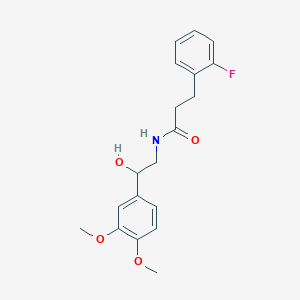 N-(2-(3,4-dimethoxyphenyl)-2-hydroxyethyl)-3-(2-fluorophenyl)propanamide