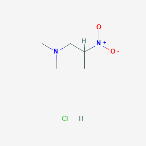 molecular formula C5H13ClN2O2 B2574872 N,N-dimethyl-2-nitropropan-1-amine hydrochloride CAS No. 62689-52-5