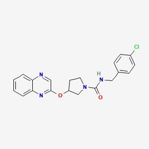 N-[(4-chlorophenyl)methyl]-3-(quinoxalin-2-yloxy)pyrrolidine-1-carboxamide